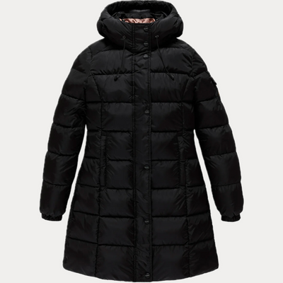 REFRIGWEAR - PIUMINO DONNA NERO 3/4 CON CAPPUCCIO