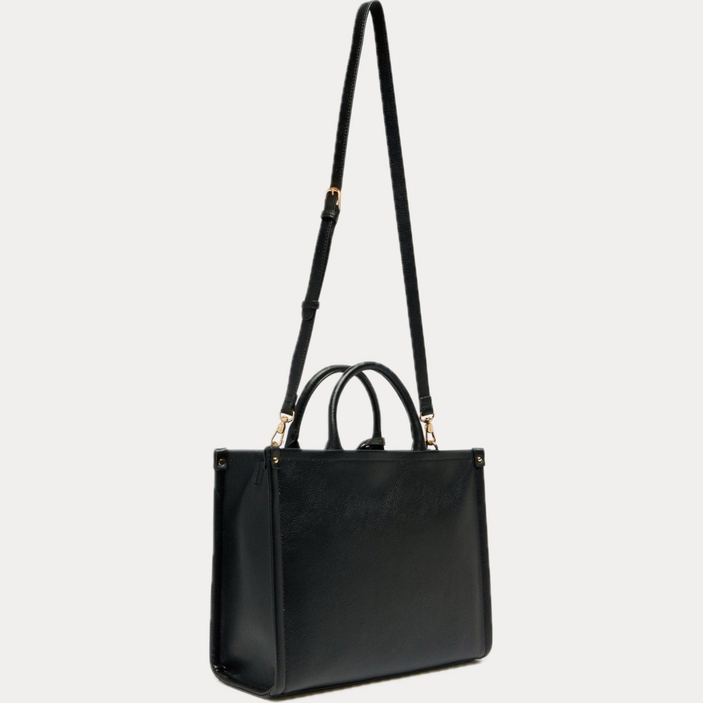 LIUJO - BORSA DONNA NERA SHOPPING MEDIA CON CHARM LOGATO