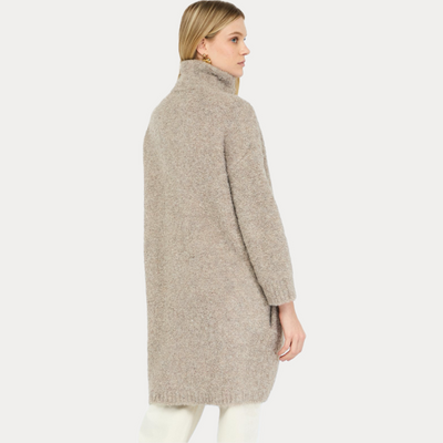 LIUJO - CAPPOTTO DONNA BEIGE IN LANA BOUCLE'