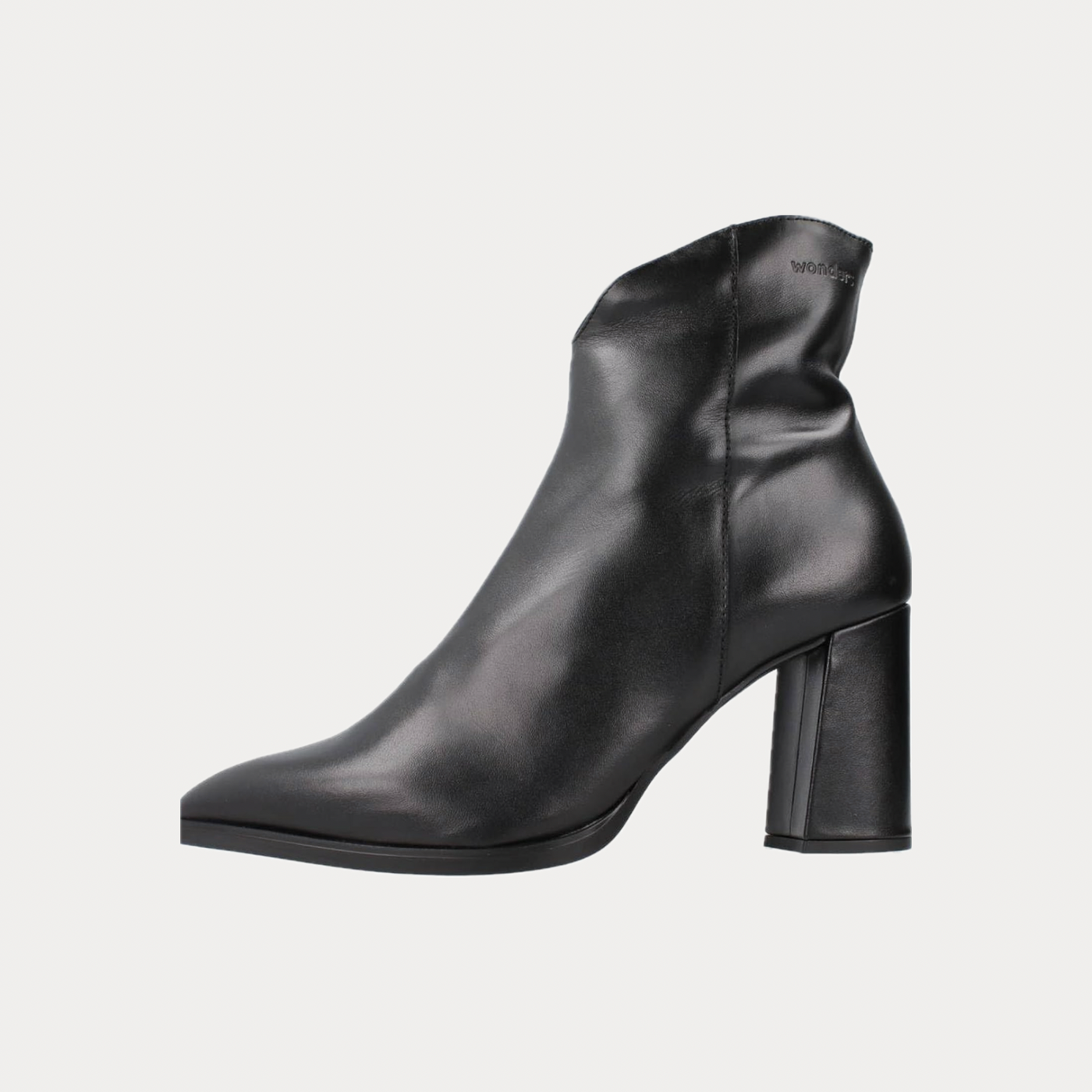 WONDERS - STIVALE DONNA NERO A PUNTA CON SCOLLO A V