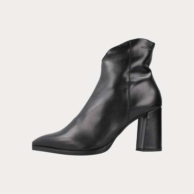 WONDERS - STIVALE DONNA NERO A PUNTA CON SCOLLO A V