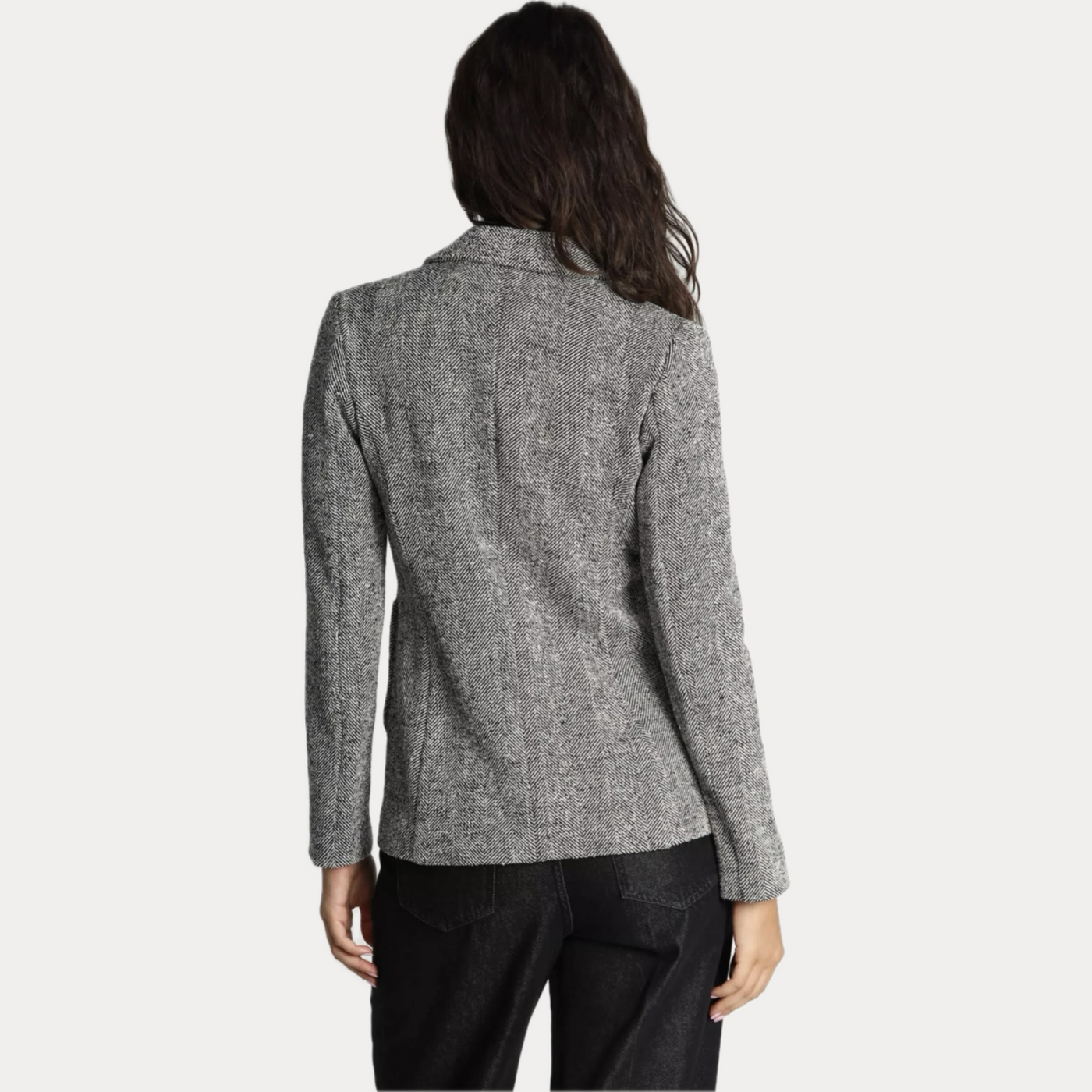 EMME MARELLA - GIACCA DONNA GRIGIA CON TASCHE APPLICATE