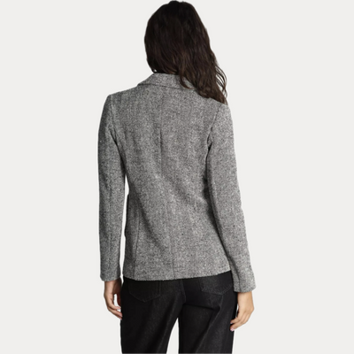 EMME MARELLA - GIACCA DONNA GRIGIA CON TASCHE APPLICATE