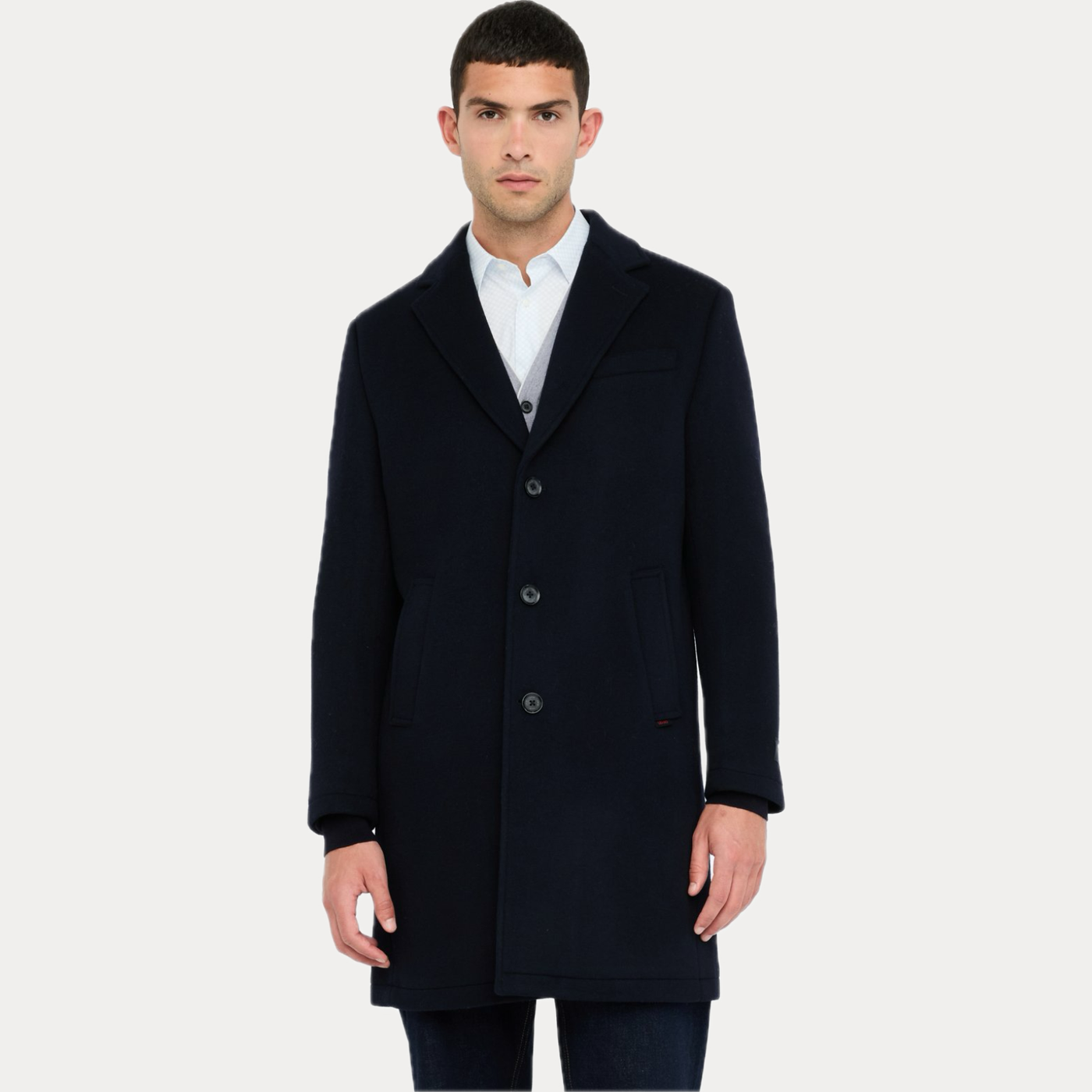 LIUJO - CAPPOTTO UOMO BLU IN MISTO CASHMERE
