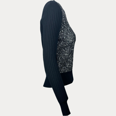 D.EXTERIOR - GIROCOLLO DONNA NERO CON PAILLETTES