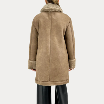 MARK UP -ECO MONTONE DONNA CACAO CON TASCHE A TOPPA