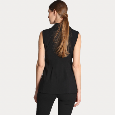 EMME MARELLA - COMPLETO DONNA NERO IN CREPE CON GILET