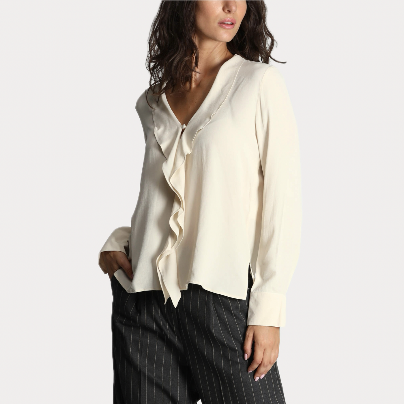 EMME MARELLA - CAMICIA DONNA BURRO CON ROUGES