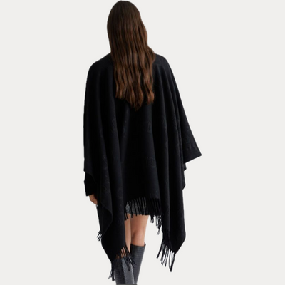 LIUJO - PONCHO CON FRANGE E LOGO