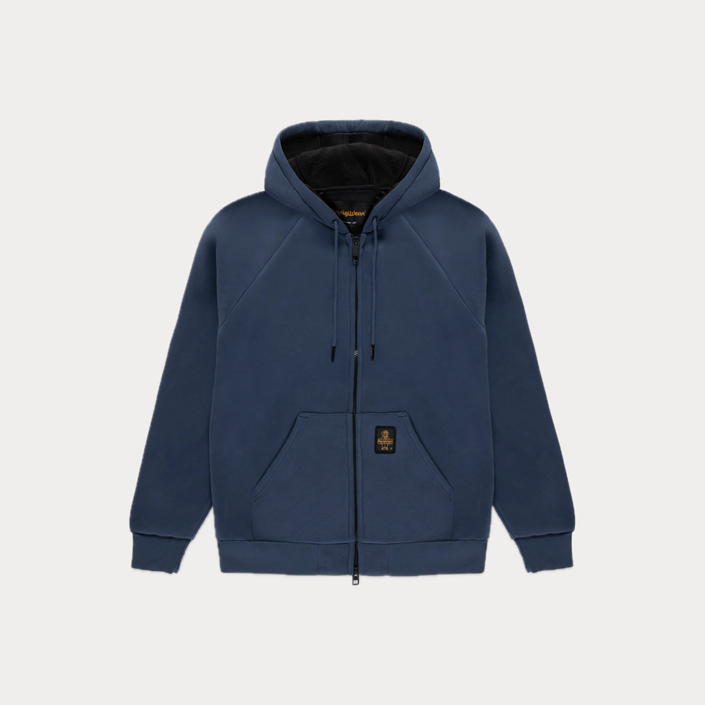 REFRIGIWEAR - FELPA UOMO BLU IN TESSUTO SCUBA