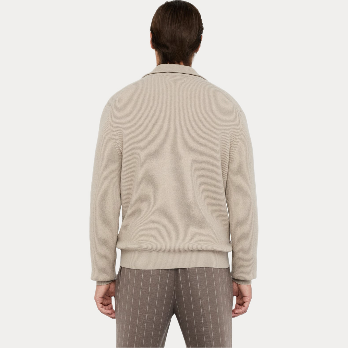 LIUJO - CARDIGAN UOMO BEIGE IN LANA E CASHMERE