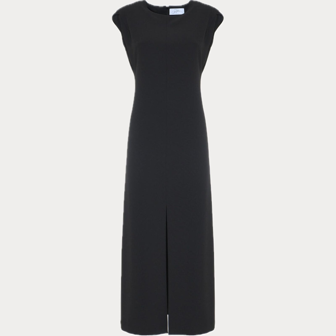 SO ALLURE - ABITO DONNA NERO MIDI CON SPACCO CENTRALE
