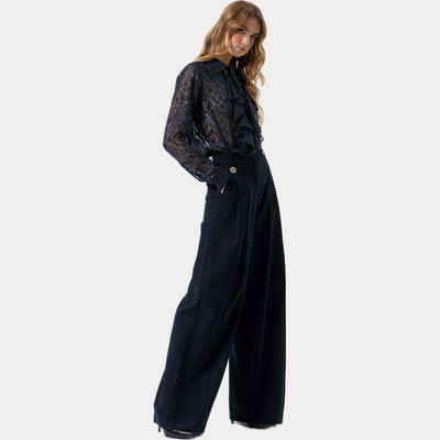 FRACOMINA - PANTALONE DONNA FLARE CON PENCES