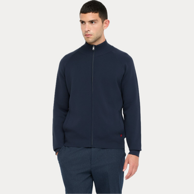 LIUJO - CARDIGAN UOMO BLU IN MISTO COTONE CON ZIP