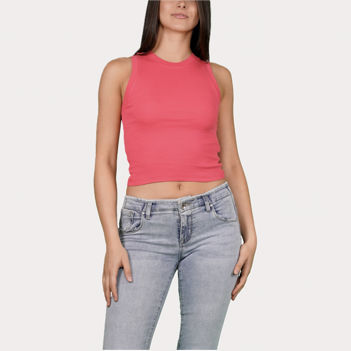MARK UP - CANOTTA DONNA LAMPONE STRETCH A COSTINE