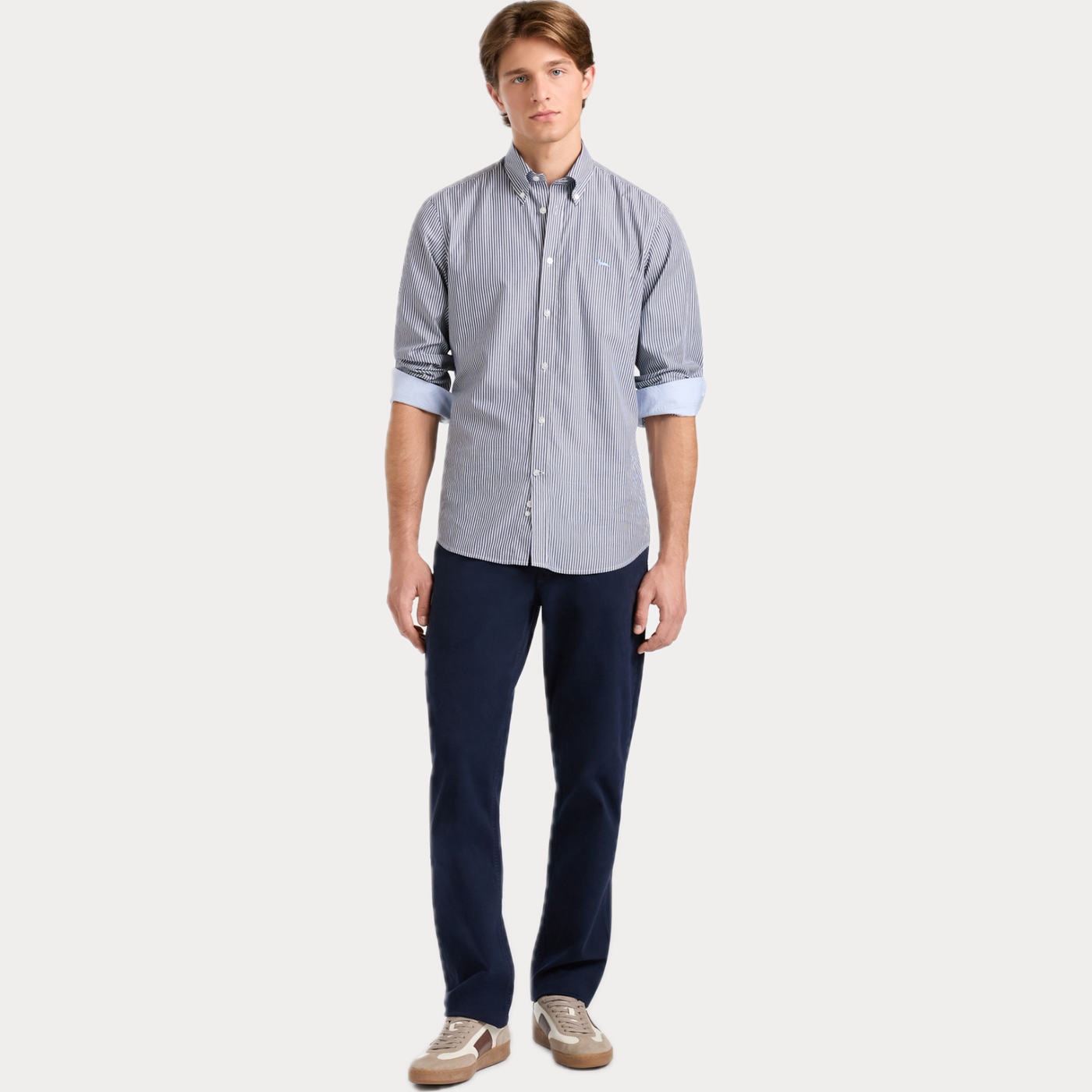 HARMONT & BLAINE - CAMICIA UOMO REGULAR BUTTON DOWN A RIGHE
