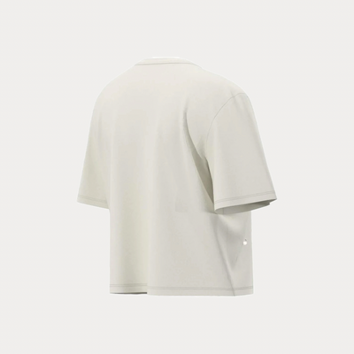 EMME MARELLA - T-SHIRT DONNA BIANCA CON PERLE APPLICATE