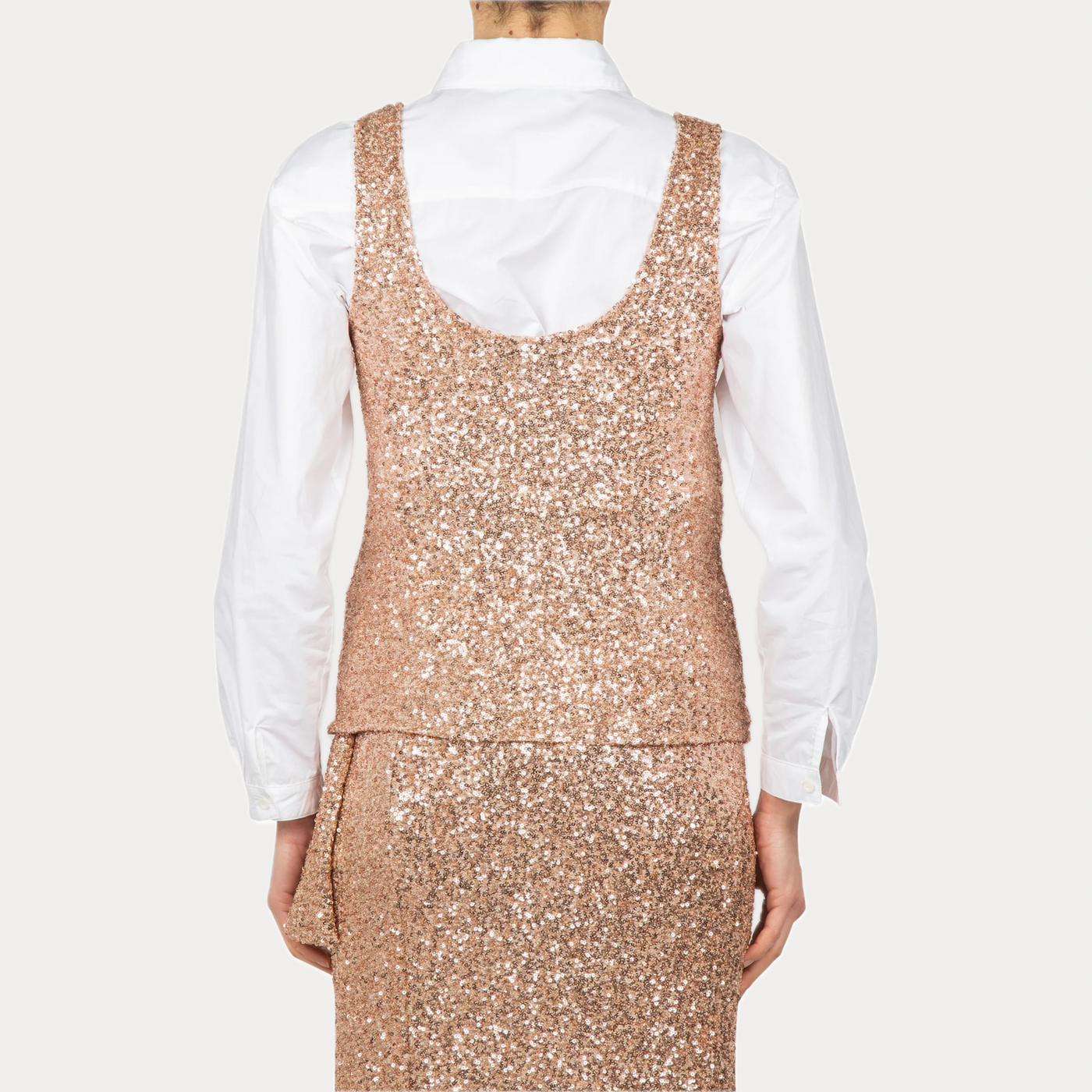 SOALLURE - TOP DONNA ORO CON PAILLETTES