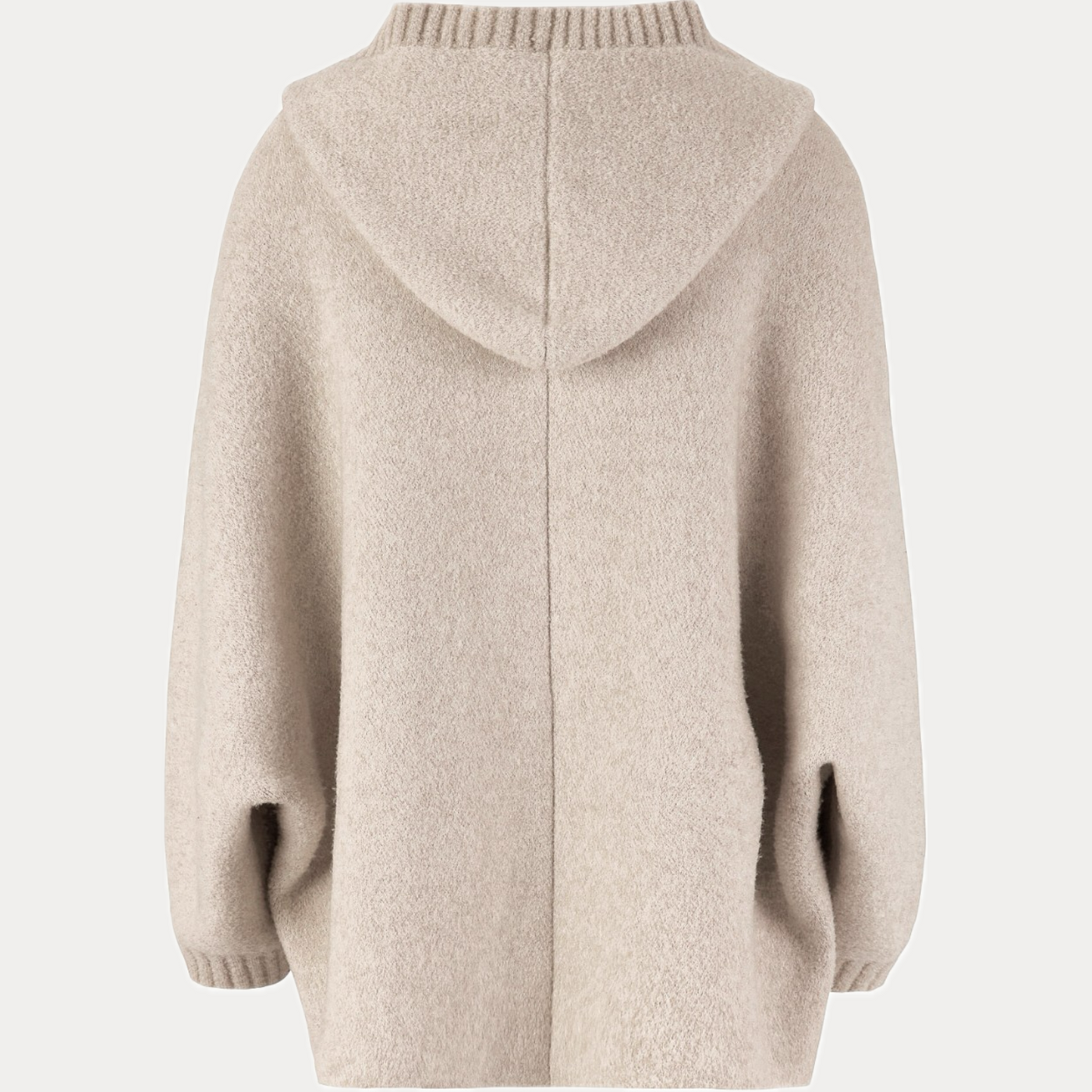 D.EXTERIOR - CAPPA OVER DONNA GESSO IN MAGLIA BOUCLE'
