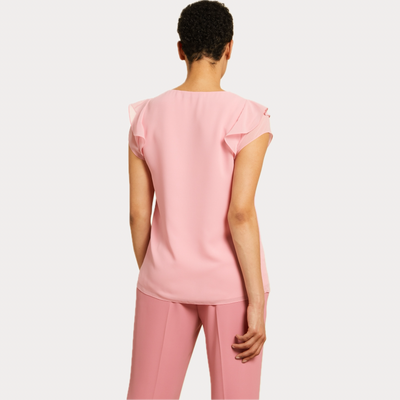 Top Donna in georgette con scollo a V