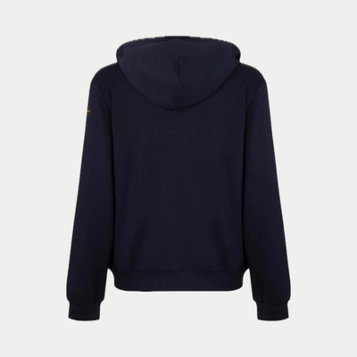 SUN STRIPES - FELPA UOMO BLU CON ZIP E CAPPUCCIO