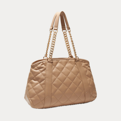 LIUJO - BORSA A SPALLA TRAPUNTATA BEIGE