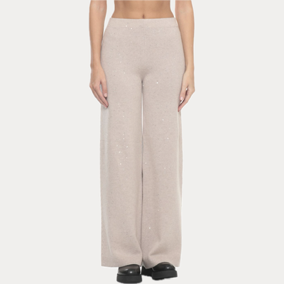 D.EXTERIOR - PANTALONE DONNA BEIGE MISTO CASHMERE