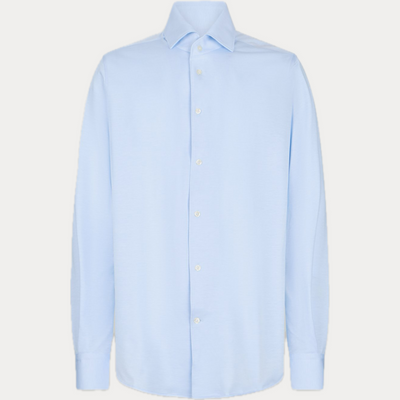 LIUJO - CAMICIA UOMO AZZURRA IN MISTO COTONE