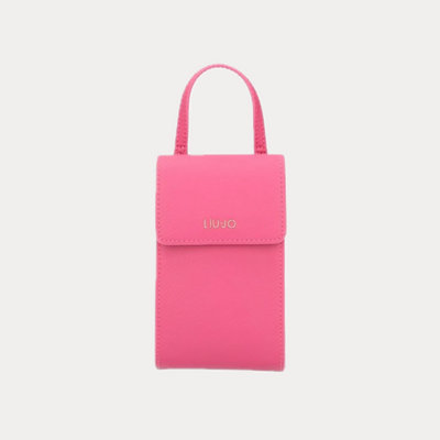 LIUJO - PORTA CELLULARE DONNA ROSA CON TRACOLLA REMOVIBILE