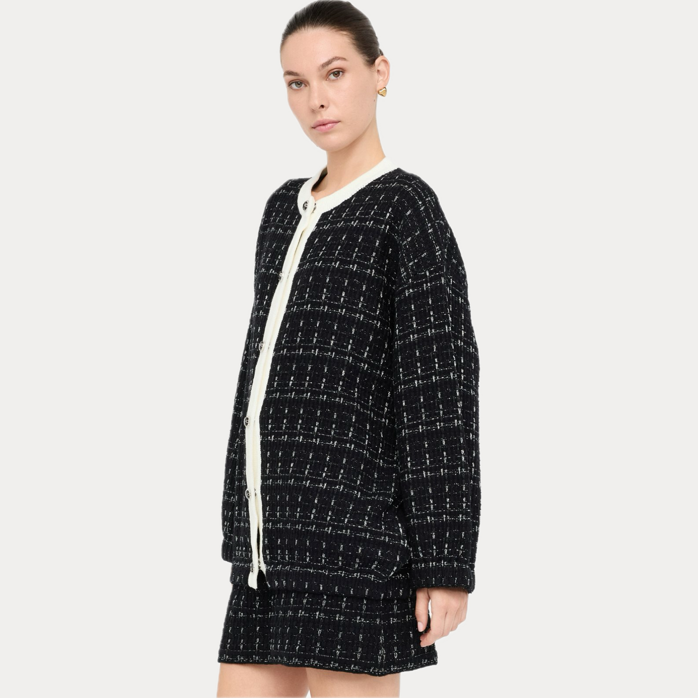 LIUJO - GIACCA DONNA IN MAGLIA CON BOTTONI GIOIELLO