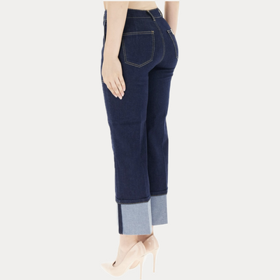 LIUJO - JEANS STRAIGHT LEG CON RISVOLTO