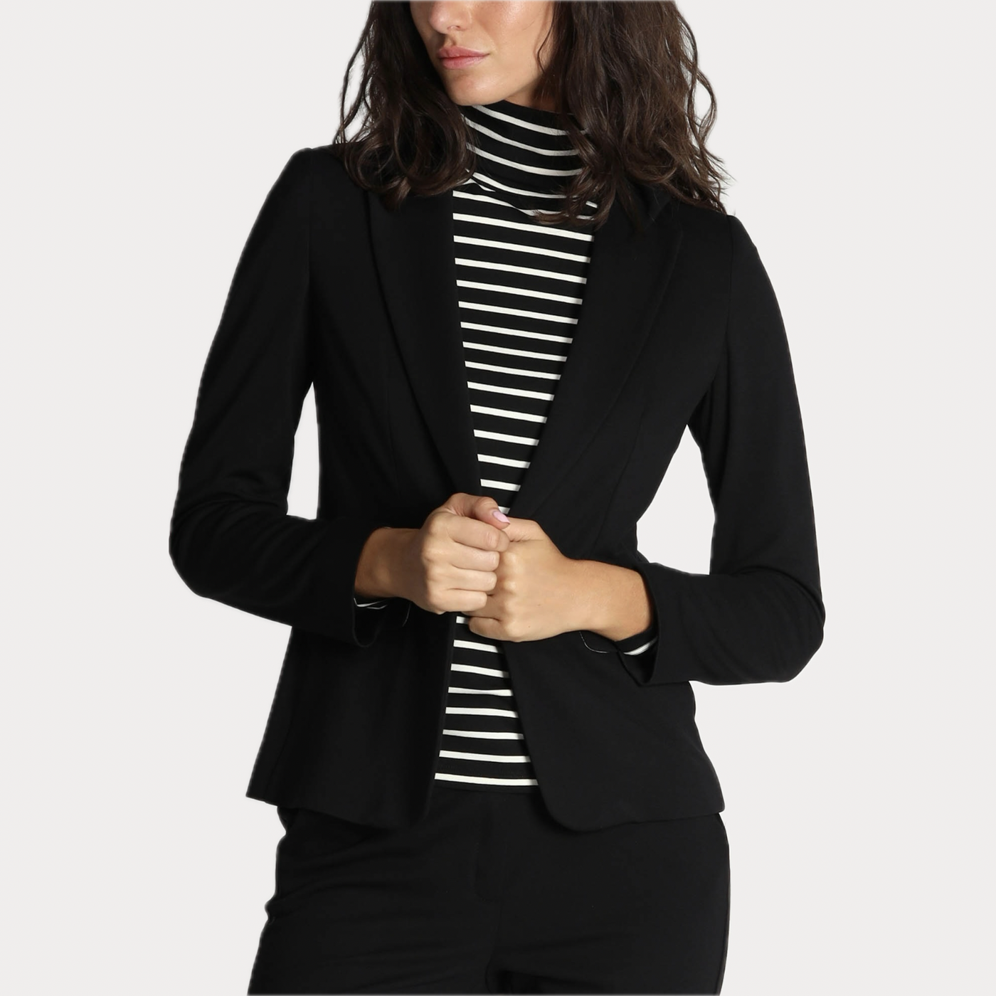 EMME MARELLA - GIACCA DONNA NERA IN JERSEY