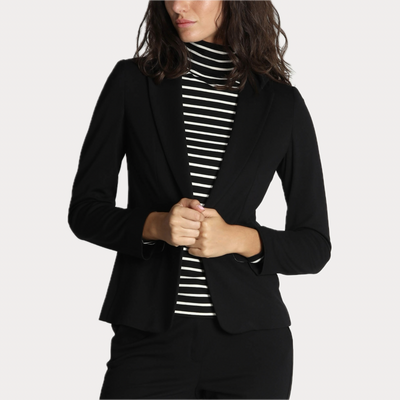 EMME MARELLA - GIACCA DONNA NERA IN JERSEY