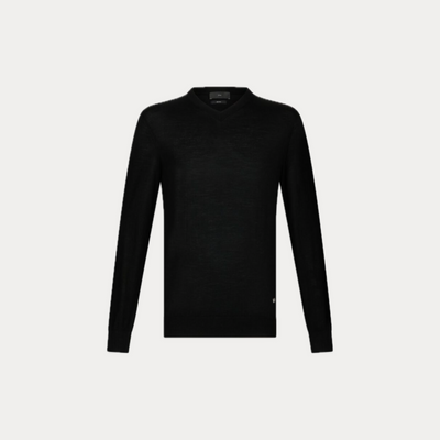 LIUJO - MAGLIA UOMO NERA CON SCOLLO A V