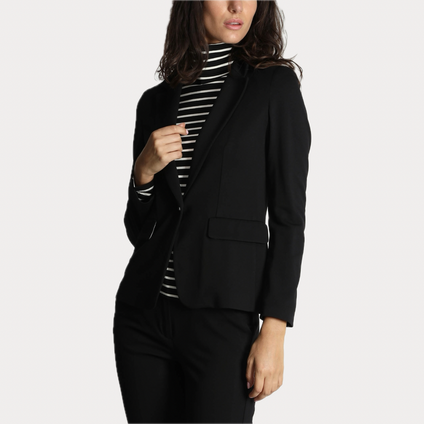 EMME MARELLA - GIACCA DONNA NERA IN JERSEY