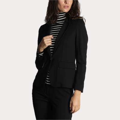 EMME MARELLA - GIACCA DONNA NERA IN JERSEY