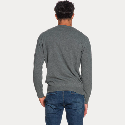REFRIGIWEAR - PULLOVER UOMO SALVIA MELANGE MISTO CASHMERE