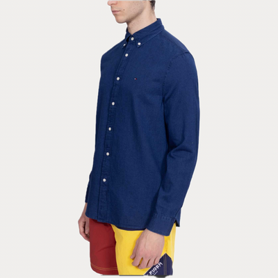TOMMY HILFIGER - CAMICIA UOMO IN COTONE CHAMBRAY