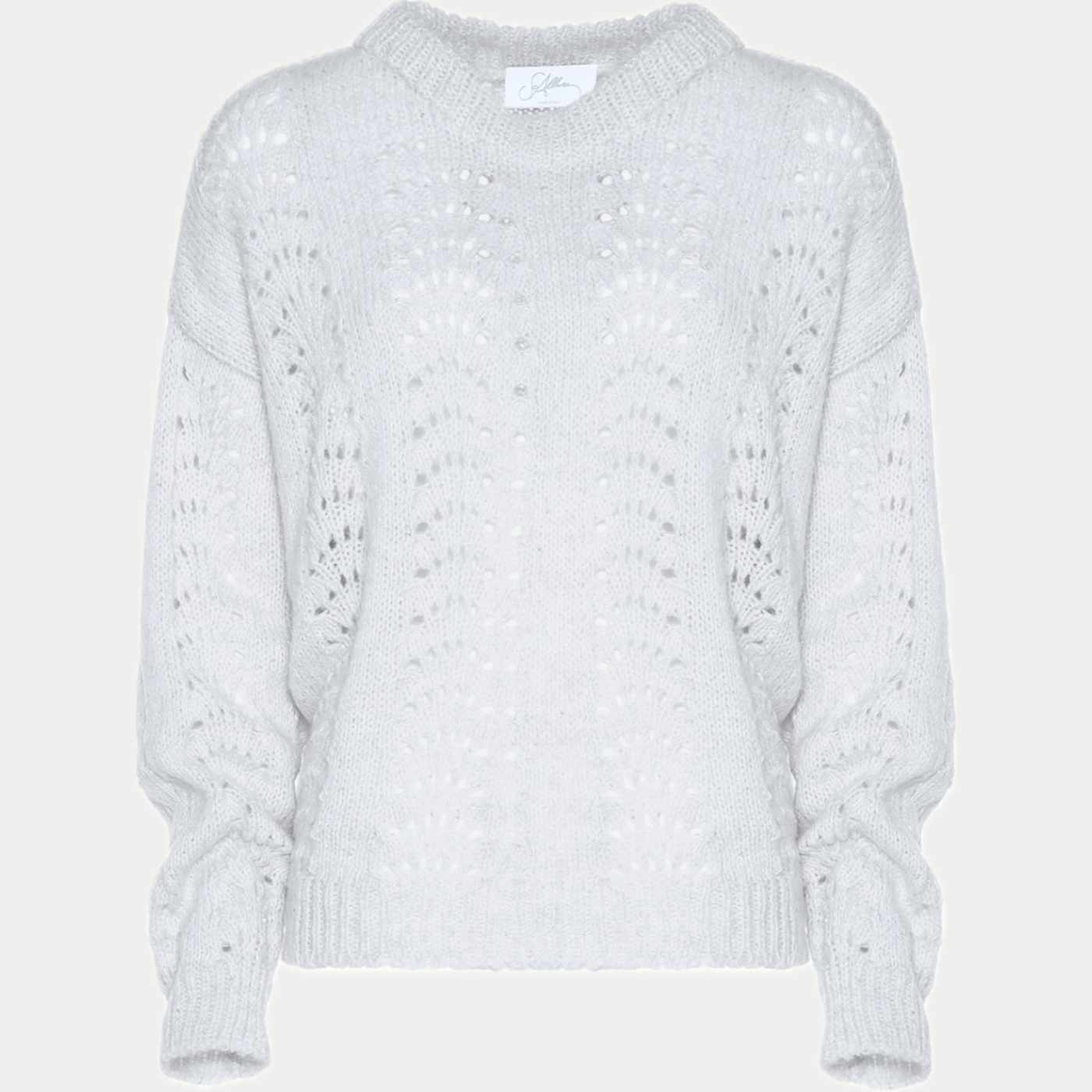 SO ALLURE - MAGLIA DONNA PERLA CON LAVORAZIONE A PUNTO VENTAGLIO