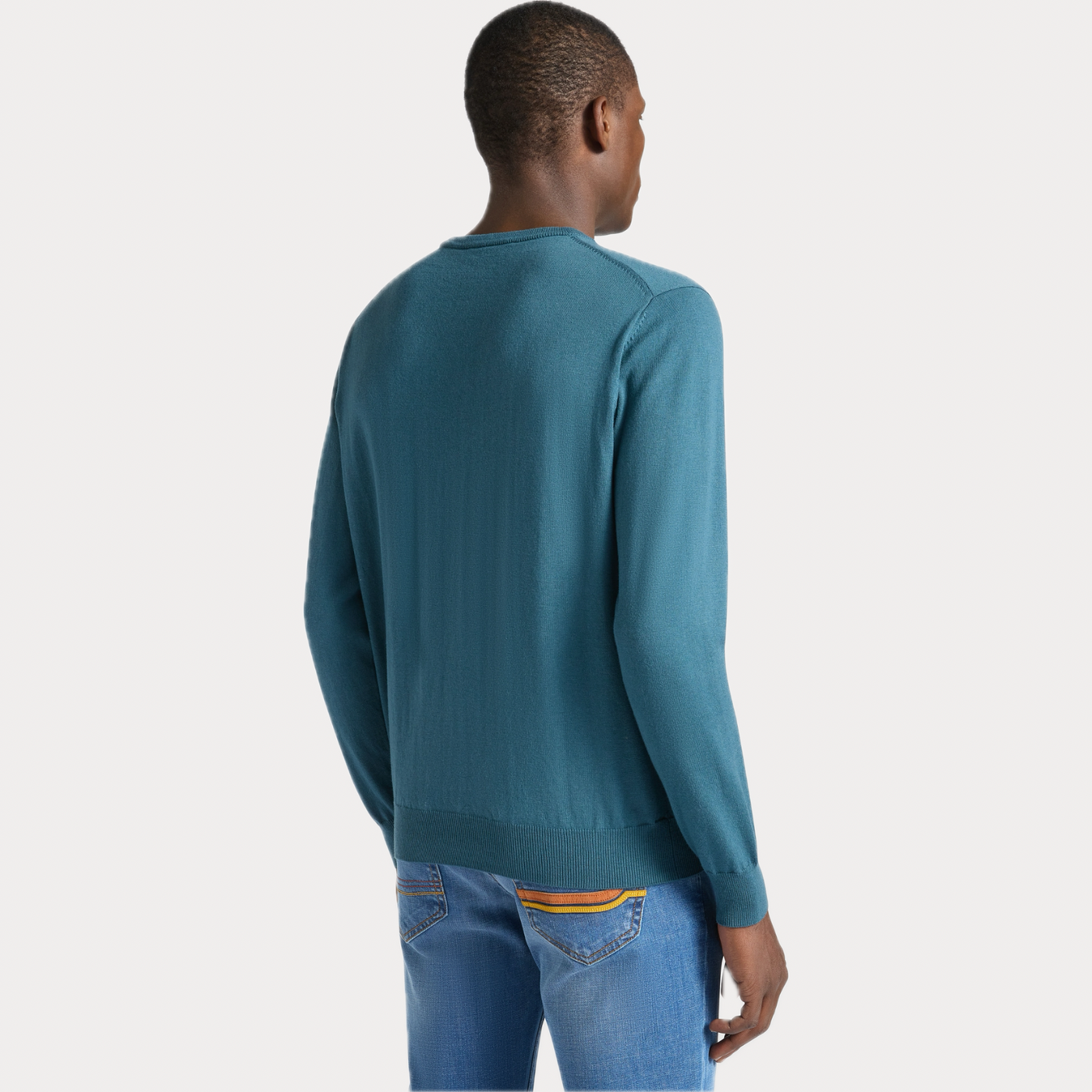 HARMONT & BLAINE - PULLOVER UOMO GIROCOLLO MISTO LANA E COTONE