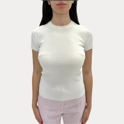KAOS - MAGLIA DONNA PANNA GIROCOLLO CON CUT-OUT