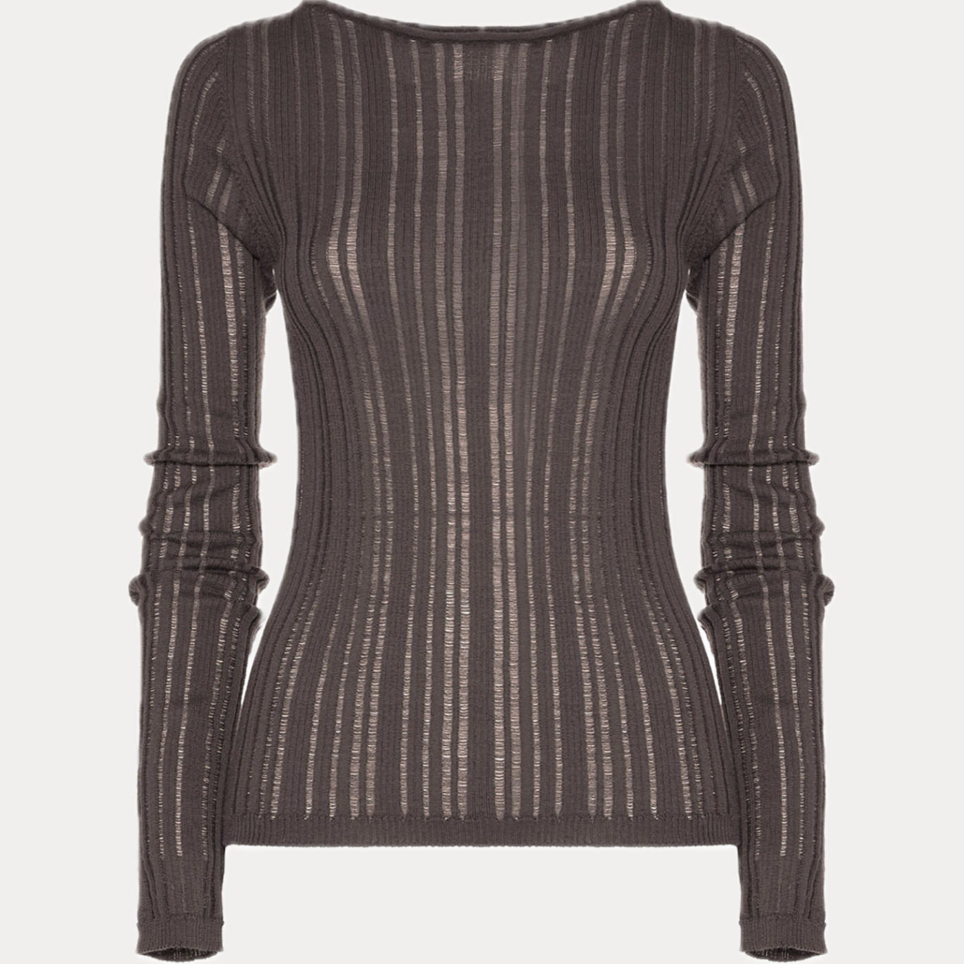 SO ALLURE - MAGLIA DONNA FONDENTE IN MISTO LANA A COSTINE