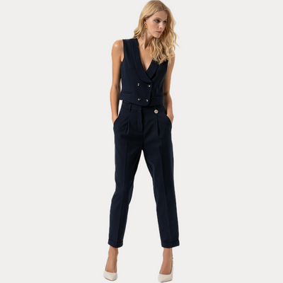 FRACOMINA - GILET DONNA SLIM CON REVER SCIALLATO