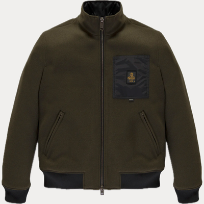 REFRIGIWEAR - BOMBER VERDE IDROREPELLENTE IN PANNO