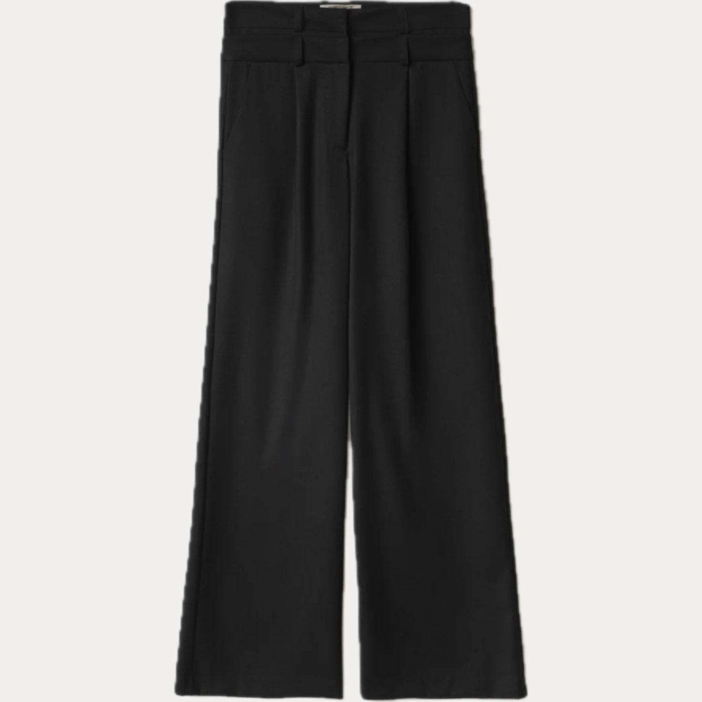 HINNOMINATE - PANTALONE DONNA NERO CON DOPPIA CINTA