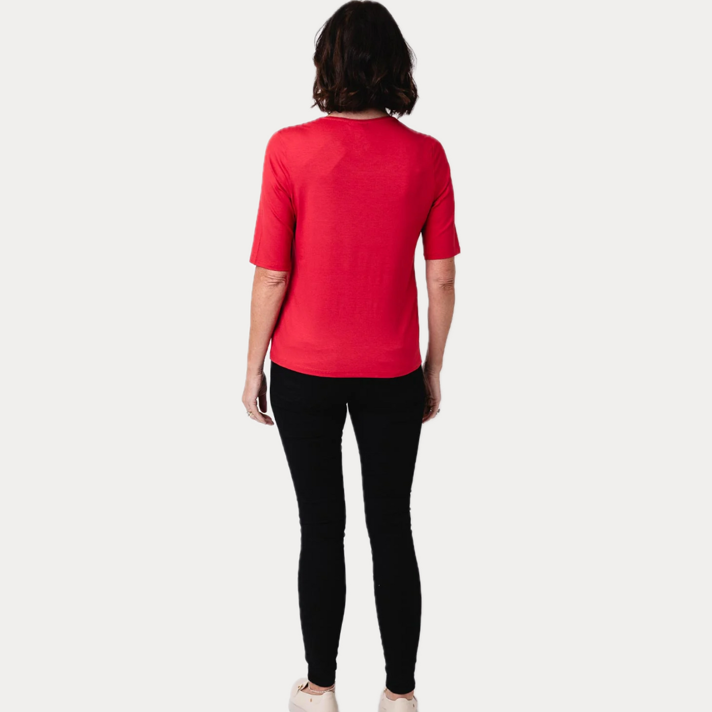 BARBARA LEBEK - BLUSA DONNA ROSSA CON STAMPA ASTRATTA