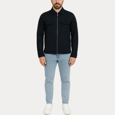 MARK UP - FELPA UOMO BLU CON TASCHE FRONTALI E ZIP