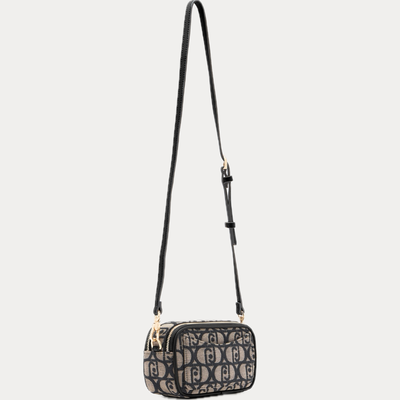 LIUJO - BORSA DONNA NERA A TRACOLLA PICCOLA JACQUARD