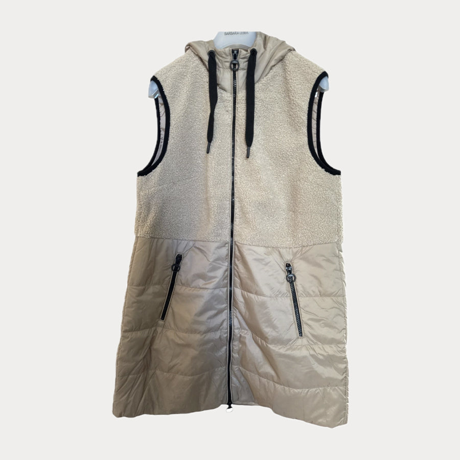 LEBEK - GILET IN ECOPELLICCIA E NYLON