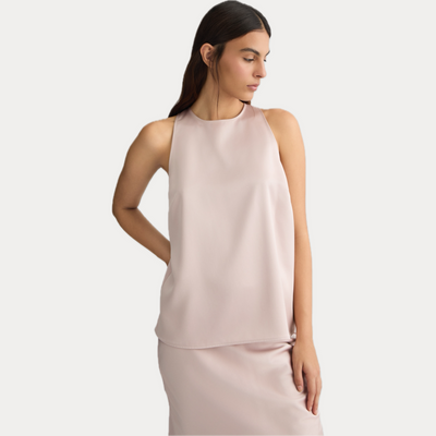 LIUJO - TOP DONNA ROSA CHIARO CON FIOCCO